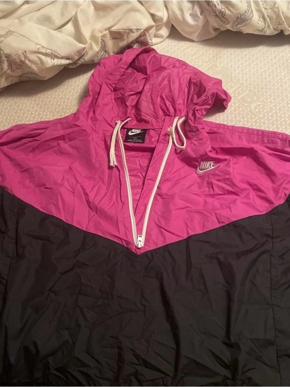 Nike Pink and Black Women's Pullover Windbreaker Jacket